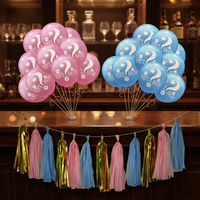 Fournitures de fête, ballons de révélation du sexe, ballons à confettis, ballons métalliques à l'hélium, décoration d'anniversaire