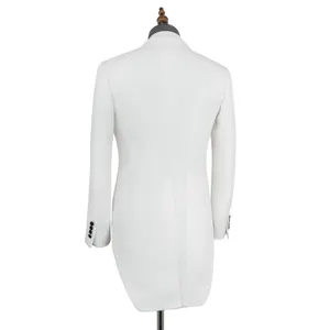 Haute qualité décontracté blanc smoking trois pièces costume Slim Fit à la mode costumes de mariage affaires costume formel pour hommes