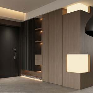 Custom Multi-Layer Wooden <b>Shoe</b> Cabinet with Minimalist Design Customizable Size & Color Modern Living Room Storage for Home Use - Product Image 1