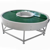 90 graden en 180 graden bocht PVC voedselveilige transportband, aanpasbare modulaire bochttransportband voor fruit en groenten
