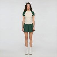 Combinaison Polo de Tennis Unie pour Femme, Respirante, Coupe Ajustée, Col en V, Jambes Courtes, Idéale pour l'Été, le Yoga et le Golf, en Polyester/Nylon avec Cordon de Serrage