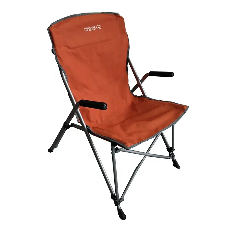 600D Oxford Fabric Leisure Outdoor Metal Garden Lightweight Fishing Folding Camping Chair With Arm