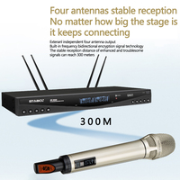Microphone Lavalier Sans Fil Professionnel en Métal ST-9320 STABCL UHF avec Réduction de Bruit et Son Clair pour Église