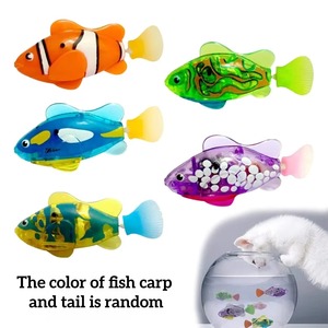 Jouet pour chat, poisson robot interactif à LED, jouets de pêche électriques lumineux, stimulent l'instinct de chasse des chatons, produit pour animaux de compagnie - Product Image 2