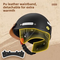 Casque de moto rétro RNG208 pour femmes, coque en ABS, ajustement réglable, utilisation toutes saisons, design personnalisé tendance Xiaohongshu