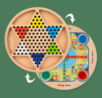 Jeu de société en bois deux en un, gobang, pour adultes et enfants, ensemble pour dames, ludo,