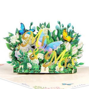 การ์ดอวยพรป๊อปอัพ 3 มิติ สำหรับงานแต่งงานและวันวาเลนไทน์ พร้อมซองและโน้ต ขายส่ง - Product Image 3