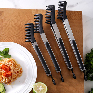 Pinzas para Pasta de Acero Inoxidable de Grado Alimenticio con Diseño de Agarre Cómodo y Mango de Silicona - Product Image 2