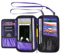 Porte-documents de voiture A4 en polyester noir, organiseur de permis de conduire et de carte grise avec plusieurs poches transparentes pour cartes