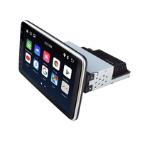 Écran universel 10,1 pouces simple 1 Din 360 °   Autoradio rotatif avec lecteur multimédia BT, Carplay, navigation GPS, écran tactile, WIFI