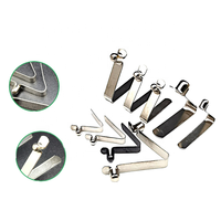 Clip à ressort en V plat à bouton simple ou double, en acier inoxydable nickelé, pour poteau de tente, tube de pagaie, avec verrouillage rapide