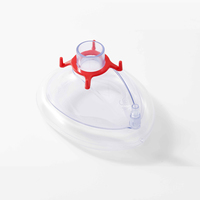 Masque d'anesthésie en PVC à coussin d'air de bonne qualité, masque de RCP médical avec valve, jetable pour appareil d'anesthésie