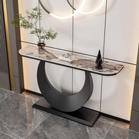 Meubles de salon, ensembles de table console en métal de luxe Table d'entrée à miroir moderne à vendre