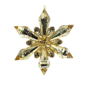 مخصصة عالية الجودة جوهرة شفافة الاكريليك زخرفة شجرة عيد الميلاد ندفة الثلج الكريستال شنقا ديكور المنزل الحزب - Product Image 2