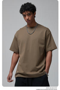 T-shirt personnalisé AR000 de haute qualité 230GSM, design vintage surdimensionné, style streetwear, épaules tombantes, 100% coton, poids lourd 230GSM - Product Image 2