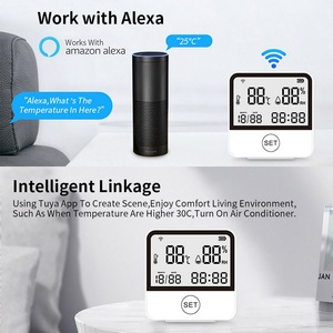 Capteur intelligent de température et d'humidité WiFi avec écran LCD, hygromètre intérieur numérique - Product Image 3