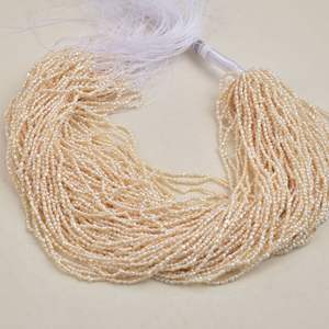 Perles d'eau douce naturelles Wenchi Mini 2 mm, blanches, irrégulières, chaîne torsadée brisée, semi-finies, pour modèles DIY de torsades de pâte frite, modèle 30686 - Product Image 4