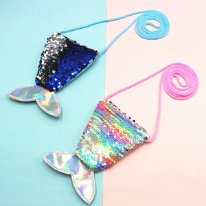 Commercio all'ingrosso ragazze sirenetta Seashell piccola borsa del partito molti colori borsa della moneta di paillettes regali popolari - Product Image 5