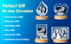 Photo de portrait 3D en laser sur cristal en forme de cœur pour des cadeaux de <span class=keywords><strong>retour</strong></span> luxueux - Product Image 5
