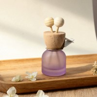 Diffuseur de parfum pour voiture personnalisable avec logo, 8 ml, flacon en verre vide, impression sérigraphiée sur bois