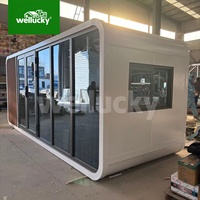 WELLUCKY Maison préfabriquée de luxe, maison mobile modulaire, hôtel de villégiature, maison d'hôtes, mini-maison, cabane Apple personnalisée, imperméable