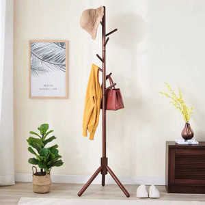 Aoga Furniture Floor Standing Solid Wood Coat <b>Rack</b> For Bedroom Living Room Home Use Stable Versatile Design - Product Image 4