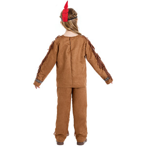 Costume Cosplay Sauvage pour Enfant Imprimé Léopard Primitif Africain, Costume de Fête d'Halloween pour Enfant, Costume de Performance Indien - Product Image 3