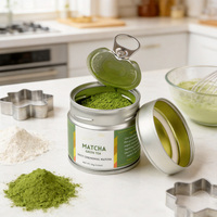 Boîtes en métal pour emballages alimentaires, petites, écologiques, hermétiques, vides, rondes, blanches, pour thé matcha, 30 ml, 40 ml, 50 ml, 80 ml, 100 ml