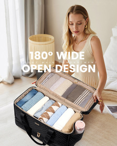 신발 칸이있는 여성을위한 50l 대형 여행 더플 주말 가방 하룻밤 병원 핸드백 요가 체육관 더플 백 휴대 - Product Image 5