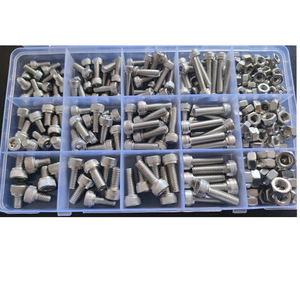 304 Stainless Steel Din912 Cup Head Hex <b>Socket</b> Screws M4 M5 M6 248Pcs Box <b>Set</b> For Construction Industry - Product Image 4