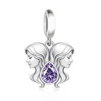 Bracelet Pan Charms en argent, 12 constellations du zodiaque, signe du horoscope, astrologie, perle adaptée aux bracelets originaux, fabrication de bijoux