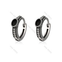 Pendientes de Acero Inoxidable 316L con Baño de Oro de 18K de Alta Calidad, Zirconia Cúbica con Corte Asscher, Estilo Punk, para Niños
