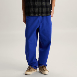 Jean en denim bleu roi uni haut de gamme OEM 2026, coupe droite ample avec bords effilochés, idéal pour les sorties décontractées et le quotidien - Product Image 2