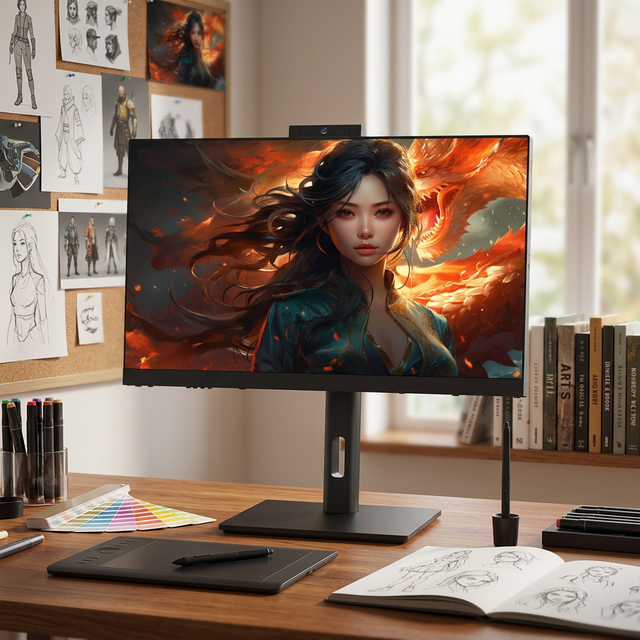 China Manufacturer Ai Workstation 24 Inch Core I5 I7 I9 CPU AIO Desktop PC Gaming Gamer Pc De Jeu Gaming All in One Computers