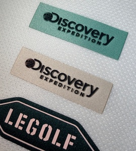 Etiqueta de transferencia de calor de TPU personalizada, etiquetas tejidas autoadhesivas para el cuello, parche de TPU para ropa de marca, etiquetas impresas de algodón para prendas. - Product Image 2