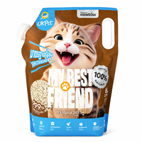 Litière pour chat au tofu de lait de soja, biodégradable, à agglomération rapide, sans poussière, jetable aux toilettes, désodorisante, naturelle, écologique, 6L, logo personnalisé