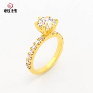 แหวนเพชรเพาะเลี้ยงทรงโซลิแทร์ รับรองโดย IGI ทองคำแท้ 14k คลาสสิก เหมาะสำหรับงานแต่งงานและงานเลี้ยง - Product Image 2