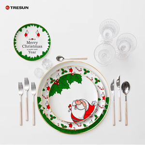 Platos <span class=keywords><strong>de</strong></span> Porcelana Ecológicos Personalizados con Diseño <span class=keywords><strong>de</strong></span> Árbol <span class=keywords><strong>de</strong></span> Navidad, Platos para Servir Comida Grabados, Decoración para Comedor <span class=keywords><strong>de</strong></span> <span class=keywords><strong>Hotel</strong></span> - Product Image 3