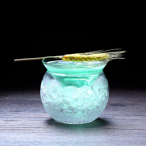 Alcohólico creativo Molecular enfriamiento cóctel vidrio mezcla vasos <span class=keywords><strong>Martini</strong></span> bola taza con Base dividida doble pared vidrio - Product Image 6