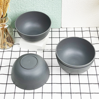 Bols incassables en plastique noir pour micro-ondes, bols sans BPA pour soupe aux céréales et flocons d'avoine, salade de pâtes, vente à chaud de 24 oz