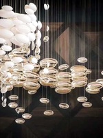 Lustre personnalisé pour hôtel, villa, escalier en colimaçon, galerie d'art, salle de banquet, projet d'éclairage suspendu