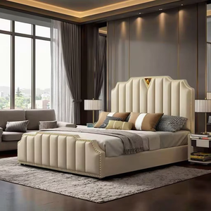 Letto <span class=keywords><strong>matrimoniale</strong></span> moderno di lusso con contenitore, rivestimento in pelle e velluto, testiera alta con sollevamento a gas, King Size - Campione Gratuito - Product Image 4