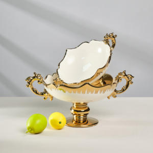 Modern lüks porselen seramik meyve tabağı çevre dostu yiyecek kasesi partiler düğün için ev otel dekor için yüksek talep - Product Image 2