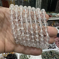 Bracelet en perles de cristal de quartz naturel transparent de 8 mm, fait main, bijoux en pierres précieuses pour la méditation, le yoga et l'énergie spirituelle