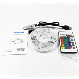 Kit de tira de luces LED RGB USB 3535, cinta trasera autoadhesiva, luz ambiental regulable que cambia de color para decoración de fondo de TV - Product Image 4