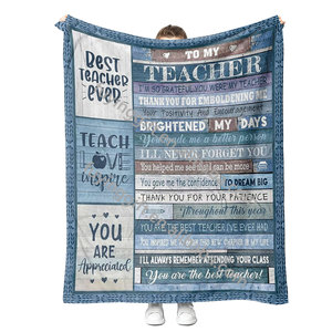 Manta de Regalo para <span class=keywords><strong>el</strong></span> Día <span class=keywords><strong>del</strong></span> Maestro, Graduación, Jubilación, 50x60 pulgadas, 130*150 cm - Product Image 5