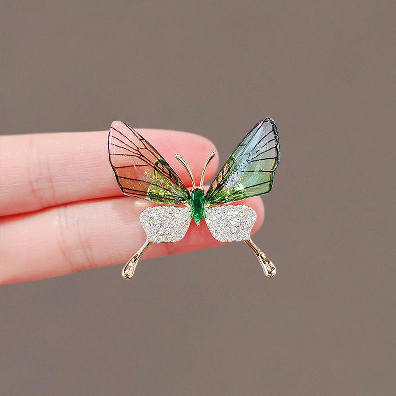117 papillon diamant vert