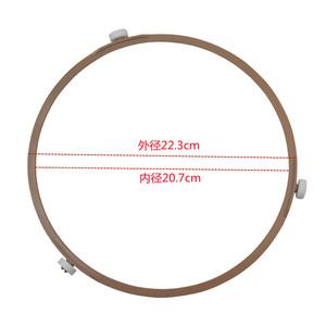 Support rotatif en verre pour four à micro-ondes, diamètre extérieur de 22,3 cm avec roulettes de 1,5 cm pour pièces de four à micro-ondes - Product Image 3