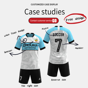 Conjunto de Uniforme de Fútbol Personalizado con Rayas Rojas y Azules para Adultos, Jersey Transpirable de Secado Rápido, Ideal para Partidos de Equipos Deportivos al Aire Libre y Entrenamiento - Product Image 2