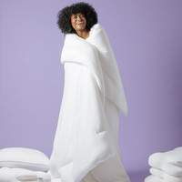 Couette matelassée de luxe en microfibre et polyester, double garnissage, douce comme un nuage, respirante toutes saisons, pour la maison ou l'hôtel - Taille King